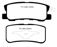 Cargar imagen en el visor de la galería, EBC 11-14 Chrysler 200 3.6 Redstuff Rear Brake Pads