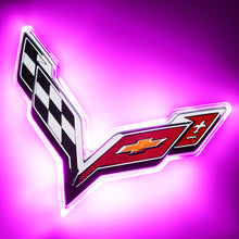 Cargar imagen en el visor de la galería, Oracle Corvette C7 Rear Illuminated Emblem - Pink SEE WARRANTY