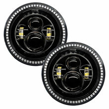 Load image into Gallery viewer, Oracle 7in High Powered LED Headlights - Black Bezel - ColorSHIFT - BC1 SEE WARRANTY