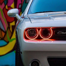 Cargar imagen en el visor de la galería, Oracle 15-21 Dodge Challenger LED Waterproof Halo Kit - Red SEE WARRANTY