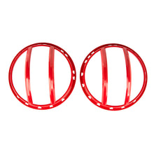 Cargar imagen en el visor de la galería, Rugged Ridge 07-18 Jeep Wrangler JK/JKU Red Elite Headlight Euro Guards