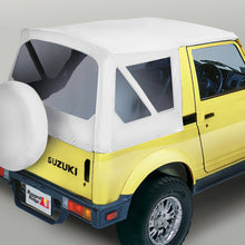 Load image into Gallery viewer, Rugged Ridge Factory S-Top White Denim Clear Windows Samurais