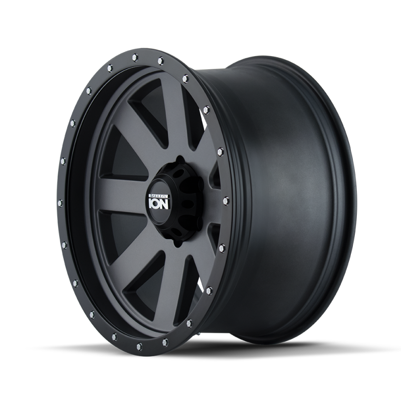 ION Type 134 20x10 / 6x139.7 BP / -19mm Offset / 106mm Hub Matte Gunmetal/Negro Beadlock Rueda