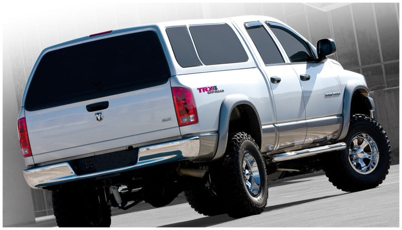 Bushwacker 06-08 Dodge Ram 1500 Fleetside Extend-A-Fender estilo bengalas 4 piezas 97.9/98.3 pulgadas cama - negro