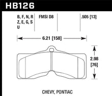 Cargar imagen en el visor de la galería, Hawk 78-82 Chevy Corvette H-10 Performance Front Brake Pads