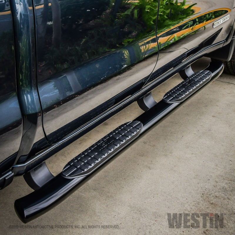 Westin 19-20 Chevrolet Silverado/GMC Sierra 1500 Double Cab PRO TRAXX 5 barras ovaladas Nerf - Negro