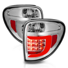 Cargar imagen en el visor de la galería, ANZO 2004-2007 Dodge Grand Caravan luces traseras LED con barra de luz, carcasa cromada, lente transparente