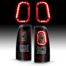 Cargar imagen en el visor de la galería, ANZO 2003-2006 Chevy Silverado 1500 luces traseras LED estilo tablón negro con lente ahumada