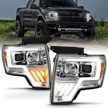 Cargar imagen en el visor de la galería, ANZO 2009-2013 Ford F-150 Barra de luz para proyector G4 Switchback HL cromado ámbar