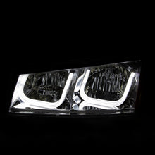 Cargar imagen en el visor de la galería, ANZO 2003-2006 Chevrolet Silverado 1500 Faros delanteros con barra en U cromada
