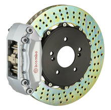 Cargar imagen en el visor de la galería, Brembo 03-08 SL500/SL550/09-12 SL550 Trasero GT BBK 4 pistones fundidos 2 piezas 328 x 28 2 piezas rotor perforado-plata