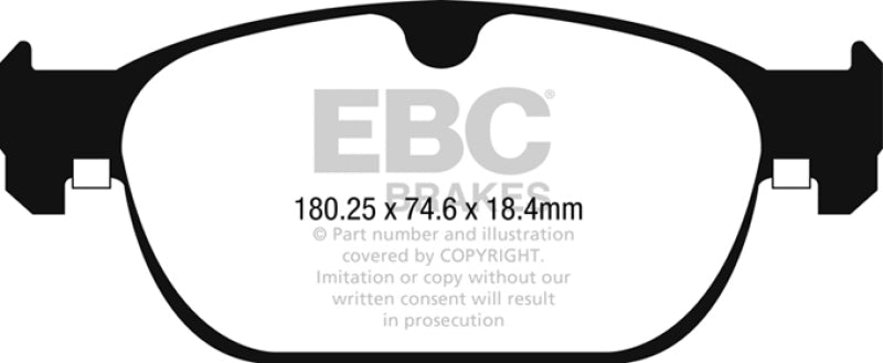 EBC 2017+ Volvo S90 2.0L Turbo Pastillas de freno delanteras Greenstuff