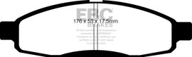 EBC 05-06 Infiniti QX56 5.6 (Bosch) Pastillas de freno delanteras extra resistentes