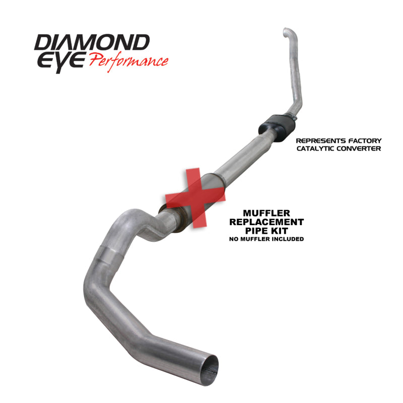 KIT Diamond Eye 5 pulgadas TB MFLR RPLCMENT TUBO SGL ALUM 94-97 5 7 3L F250/F350 PWRSTROKE NFS W CARB STDS