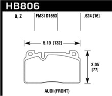 Load image into Gallery viewer, Hawk 16-17 Audi A6 Performance Ceramic Street Front Brake Pads