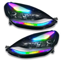 Cargar imagen en el visor de la galería, Oracle 2021+ Tesla Model 3 Dynamic ColorSHIFT  Headlight DRL Upgrade Kit SEE WARRANTY