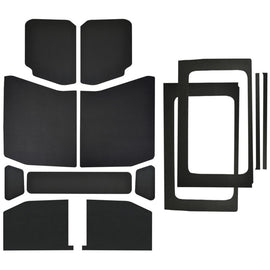 DEI 18-23 Jeep Wrangler JL Kit completo de revestimiento de techo de 4 puertas - 13 piezas - Aspecto de cuero negro