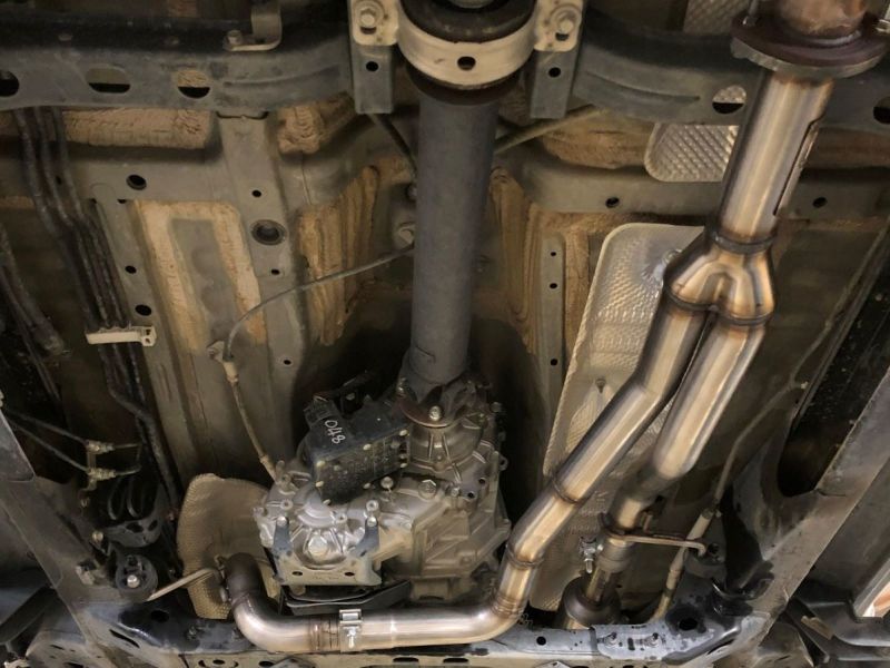 Tubo en Y de acero trenzado aFe Power con Cat SS 16-20 Toyota Tacoma V6 3.5L (solo 4WD)