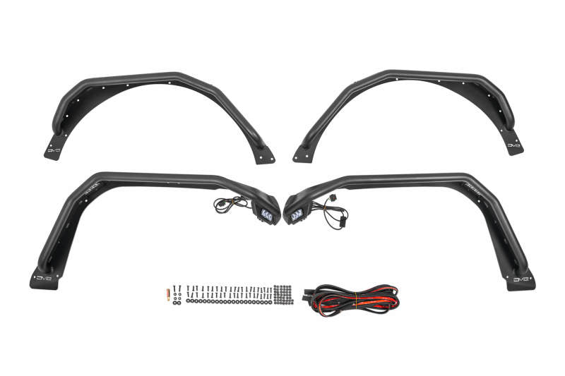 Guardabarros de tubo DV8 Offroad 18-23 Jeep Wrangler JL Spec Series