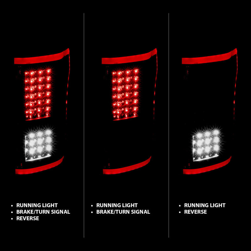 Luces traseras LED ANZO 15-17 Ford F-150 negras con secuencial