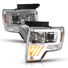 Cargar imagen en el visor de la galería, ANZO 2009-2014 Ford F-150 proyector faro cromado ámbar