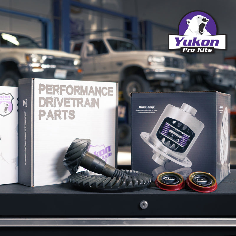 Yukon 8.8in Ford 4.56 Rear Ring & Pinion Install Kit 31 Spline Positraction 2.99in Axle Bearings