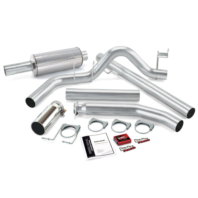 Banks Power 02 Dodge 5.9L Ext Cab Git-Kit - Escape simple SS con punta cromada