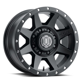 ICON Rebound 17x8.5 8x6.5 13mm Offset 5.25in BS 121.4mm Diámetro Rueda negra satinada
