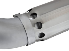 Escape Atlas aFe de acero aluminizado con respaldo DPF de 5 pulgadas con puntas pulidas 16-17 GM Diesel Truck V8-6.6L (td)