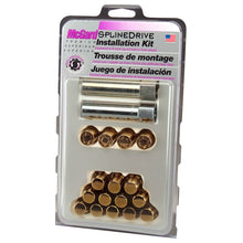Cargar imagen en el visor de la galería, McGard SplineDrive Tuner 4 Lug Install Kit w/Locks &amp; Tool (Cone) M12x1.5 / 13/16 Hex - Gold (CS)