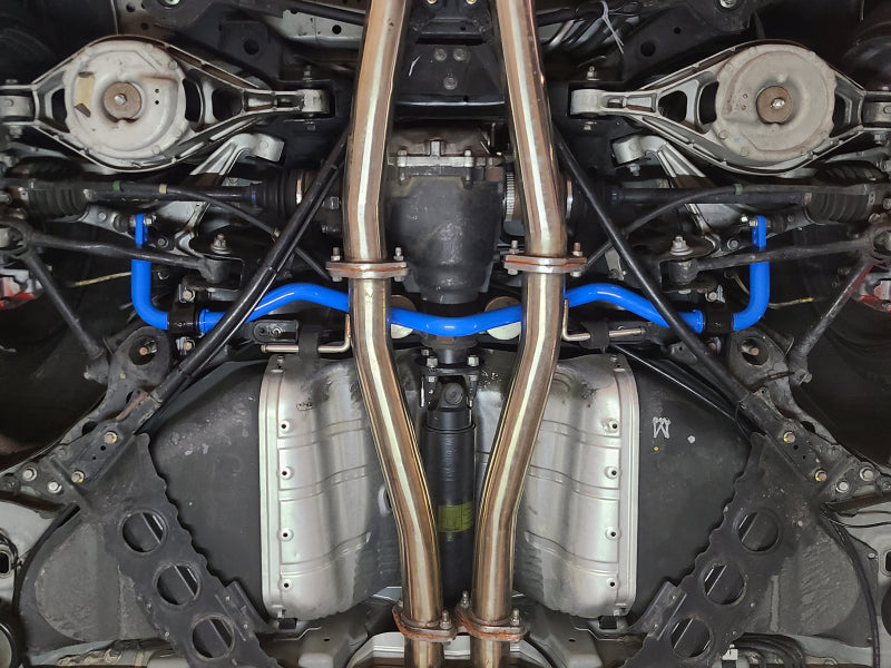 aFe 09-20 Nissan 370Z 09-20 V6-3.7L Barra estabilizadora trasera de control - Azul