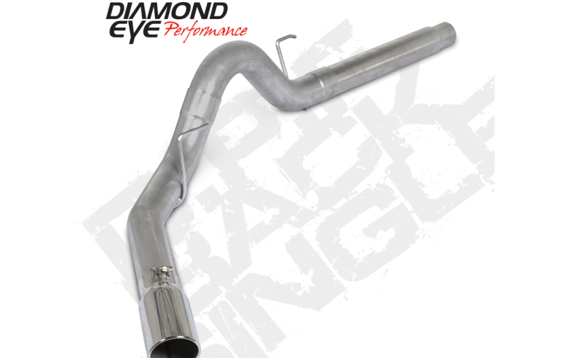Diamond Eye 18-19 Ford 3.0L Powerstroke F150 - Kit de escape trasero DPF aluminizado de 4 pulgadas con punta 4512BRA-DE