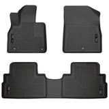 Husky Liners 20-22 Hyundai Palisade Weatherbeater Revestimientos de piso para asiento delantero y segundo, color negro
