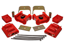 Energy Suspensión 73-84 K5 Blazer 4WD Tamaño completo Rojo Juego completo de montaje de motor y transmisión Acabado de zinc