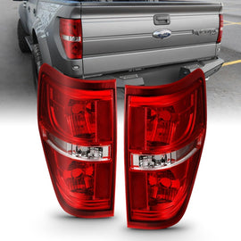ANZO 2009-2014 Ford F-150 Euro luz trasera roja/transparente (sin bombilla)