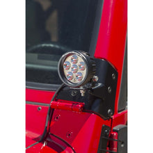 Cargar imagen en el visor de la galería, Rugged Ridge 97-06 Jeep Wrangler TJ Windshield Hinge Light Brackets Black