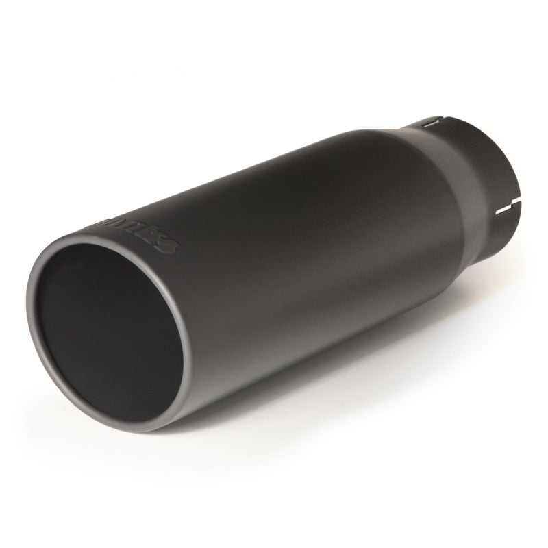 Kit de puntas de tubo de escape Banks Power - Corte recto redondo SS - Negro - Tubo de 3,5 pulgadas - 4,38 pulgadas x 12 pulgadas