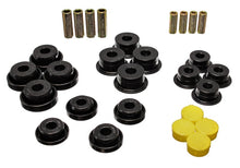 Cargar imagen en el visor de la galería, Energy Suspensión 97-06 Jeep Wrangler TJ/YJ Bujes de brazo de control delantero negros (debe reutilizar OEM exterior S