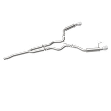 Cargar imagen en el visor de la galería, MagnaFlow Cat-Back 15-16 Ford Mustang 2.3L L4 Competition SS 3 pulgadas, parte trasera doble dividida, puntas negras de 4.5 pulgadas