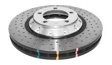 Cargar imagen en el visor de la galería, DBA 2008 Porsche Cayenne (rotor delantero de 368 mm) Rotor perforado en cruz delantero serie 5000 con sombrero plateado