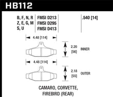 Cargar imagen en el visor de la galería, Pastilla de freno trasera Hawk 84-96 Corvette /88.5-97 Pontiac Firebird HPS Street