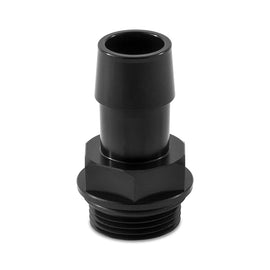 Mishimoto M27 x 2.0 a 3/4 pulg. Conector de aluminio con espiga para manguera - Negro