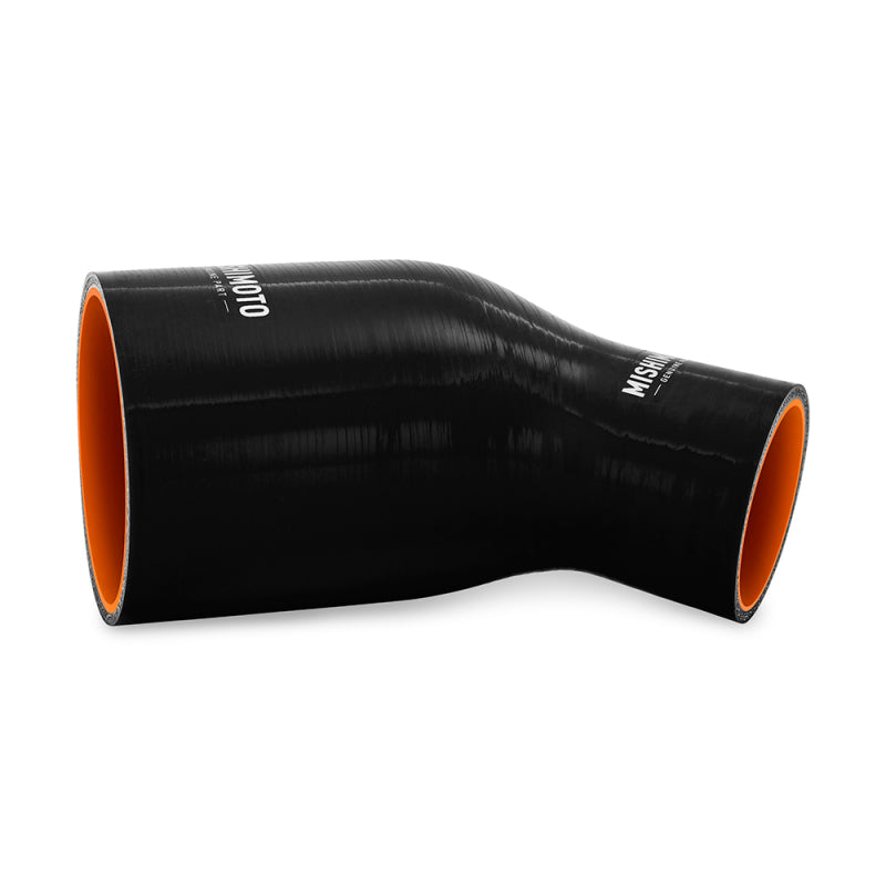 Acoplador reductor de silicona Mishimoto 45 grados 2,5 pulgadas a 4 pulgadas - Negro