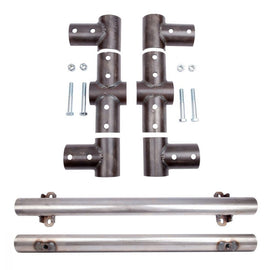 2007 and Up Toyota Tundra CrewMax Pack Rack Accessory Bar Pair 1 Rotopax and 1 Hi-Lift All Pro Off Road