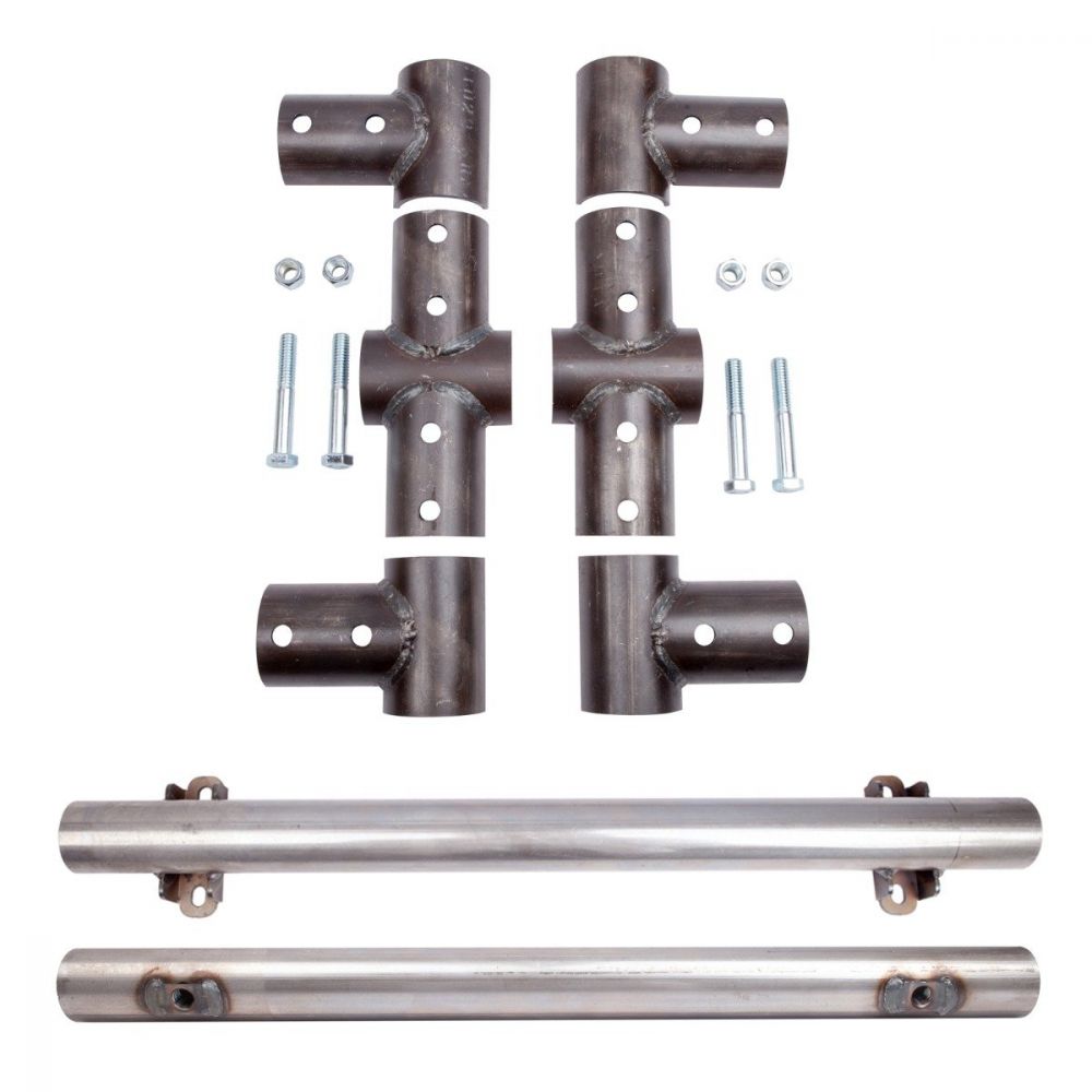 2007 and Up Toyota Tundra CrewMax Pack Rack Accessory Bar Pair 1 No Mount and 1 Rotopax All Pro Off Road