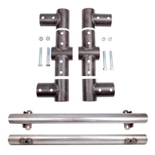 Cargar imagen en el visor de la galería, 2007 and Up Toyota Tundra CrewMax Pack Rack Accessory Bar Pair 1 No Mount and 1 Rotopax All Pro Off Road