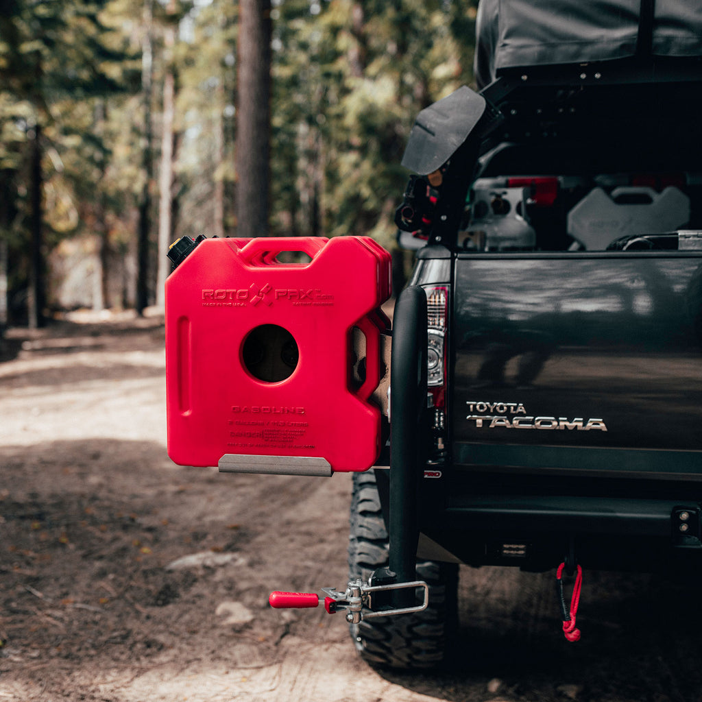 RotopaX Carrier for Dual Swing Out Rear Bumper with LOX T-Handle for 05-15 Toyota Tacoma All Pro Off Road