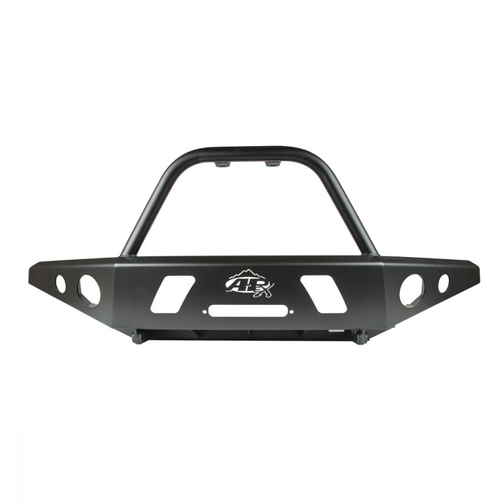 95-04 Toyota Tacoma APEX Front Bumper with Center Hoop Black Powdercoat Steel All Pro Off Road