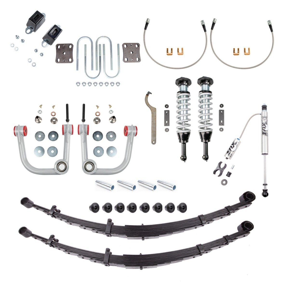 05-Present Toyota Tacoma Lola 2.0 Suspension Kit w/ Expedition Springs Fox 2.0 Remote Reservoir Universal Bumps All Pro Off Road