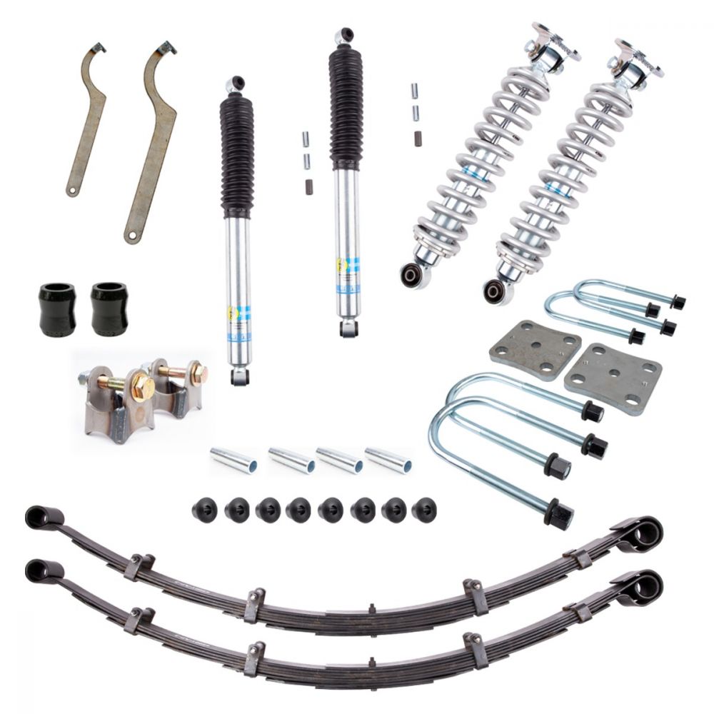 95-97 Toyota Tacoma PRO Kit w/Expedition Leaf Springs with Spring and Shackle Hangers and 650-LB Coilover Springs All Pro Off Road